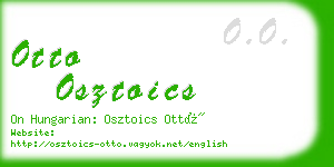 otto osztoics business card